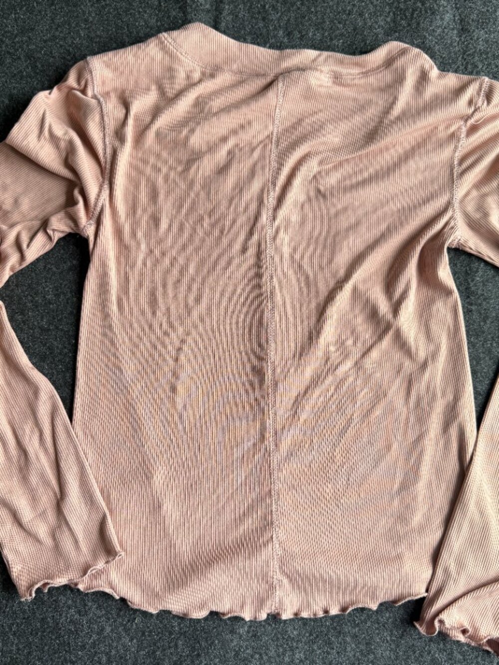One Step Up Ribbed Henley Top M - Picture 2 of 8